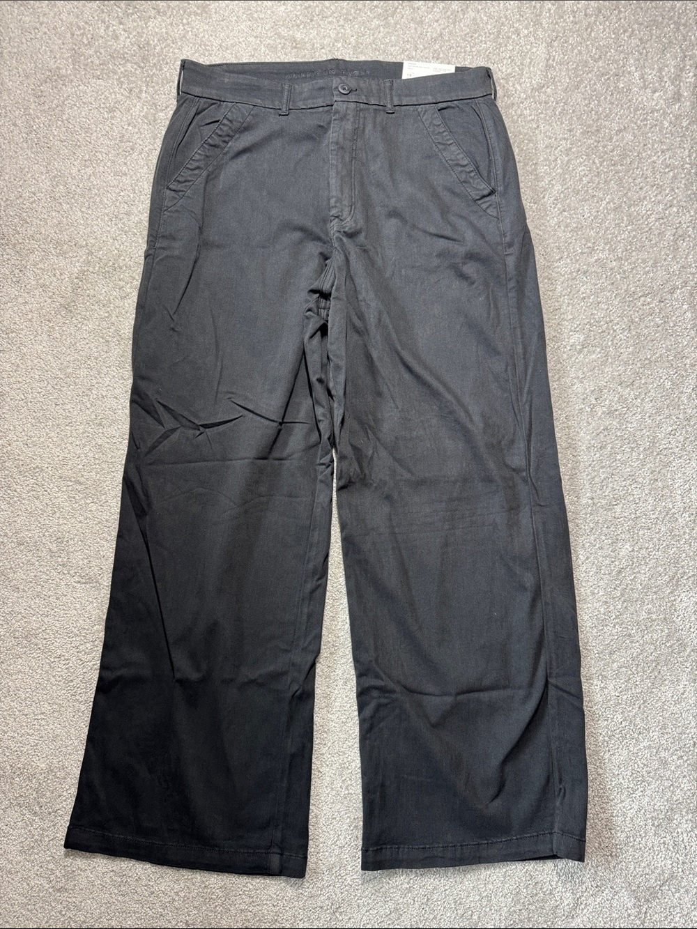 American Eagle Outfitters Chino Pants Baggy Wide Leg Hi Rise Stretch Size 18 34W